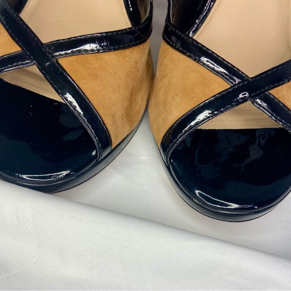 Antonio Melani Black and Tan Heels Elegant High Heel Design Size 8M - Picture 5 of 16